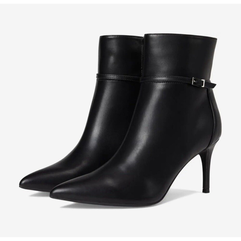 Calvin Klein Women’s Vivera Buckle Strap Stiletto Dress Booties Black 10M